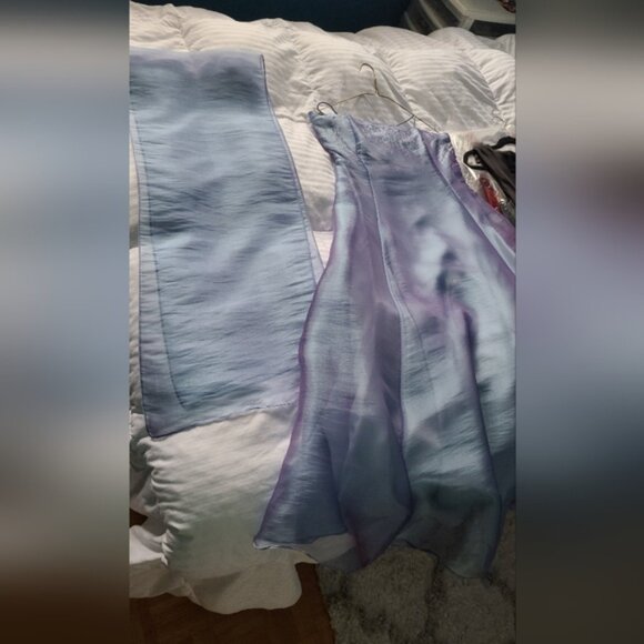 Youth Fancy Formal Dress Iridescent Blue Purple Fairy Mermaids Size Medium - Picture 11 of 11